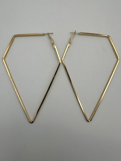 Big Irregular Polygon Shaped Statement Hoop Earrings - Fatisha Boutique