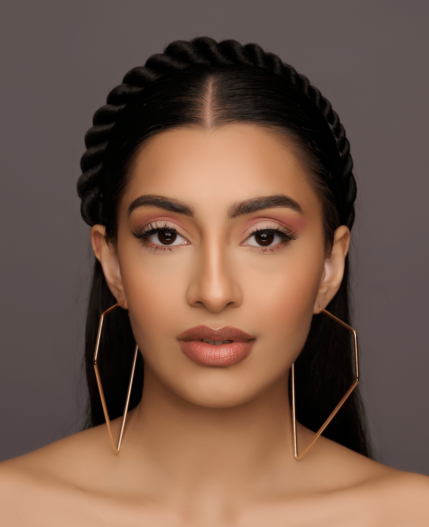 Big Irregular Polygon Shaped Statement Hoop Earrings - Fatisha Boutique