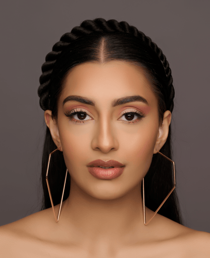 Big Irregular Polygon Shaped Statement Hoop Earrings - Fatisha Boutique