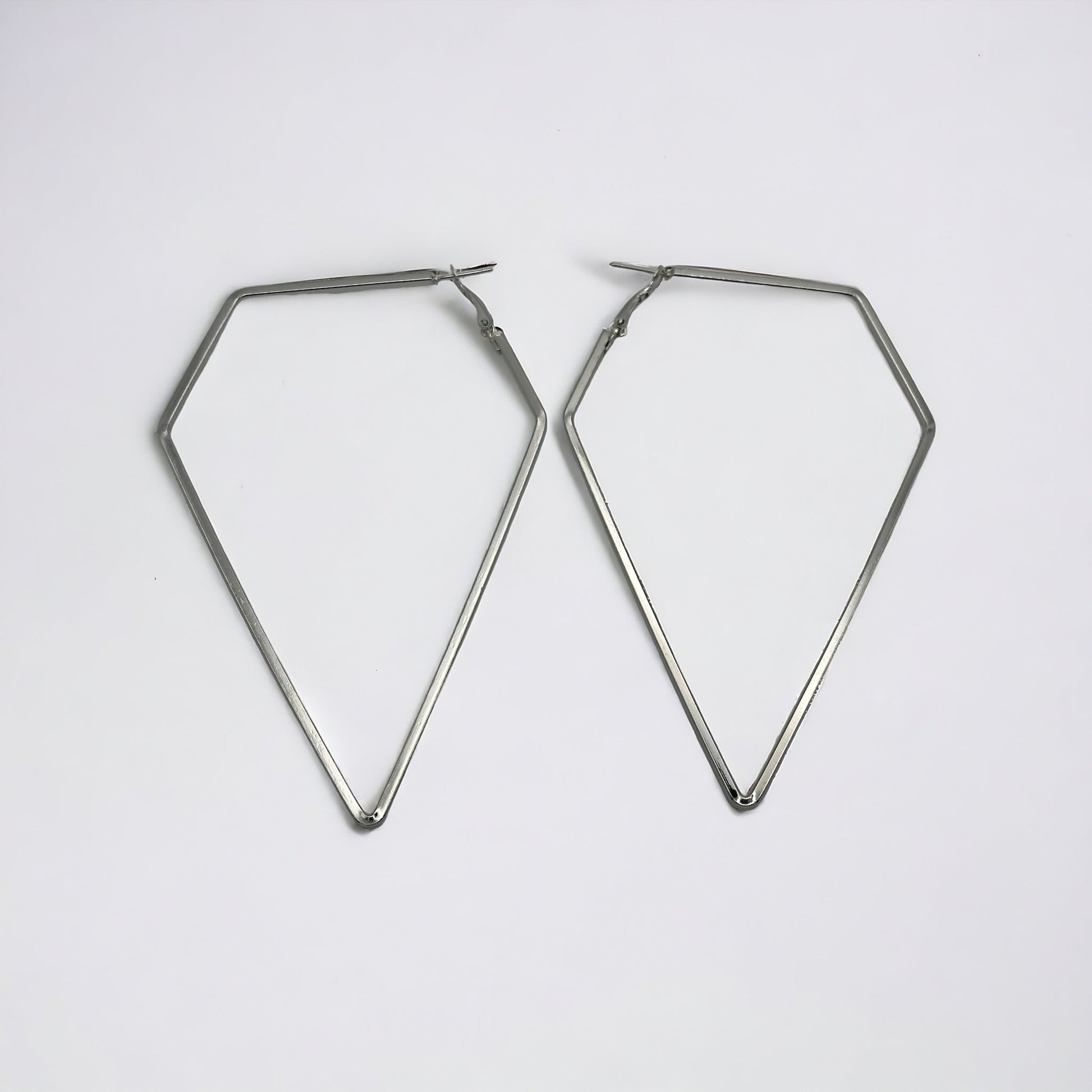 Big Irregular Polygon Shaped Statement Hoop Earrings - Fatisha Boutique