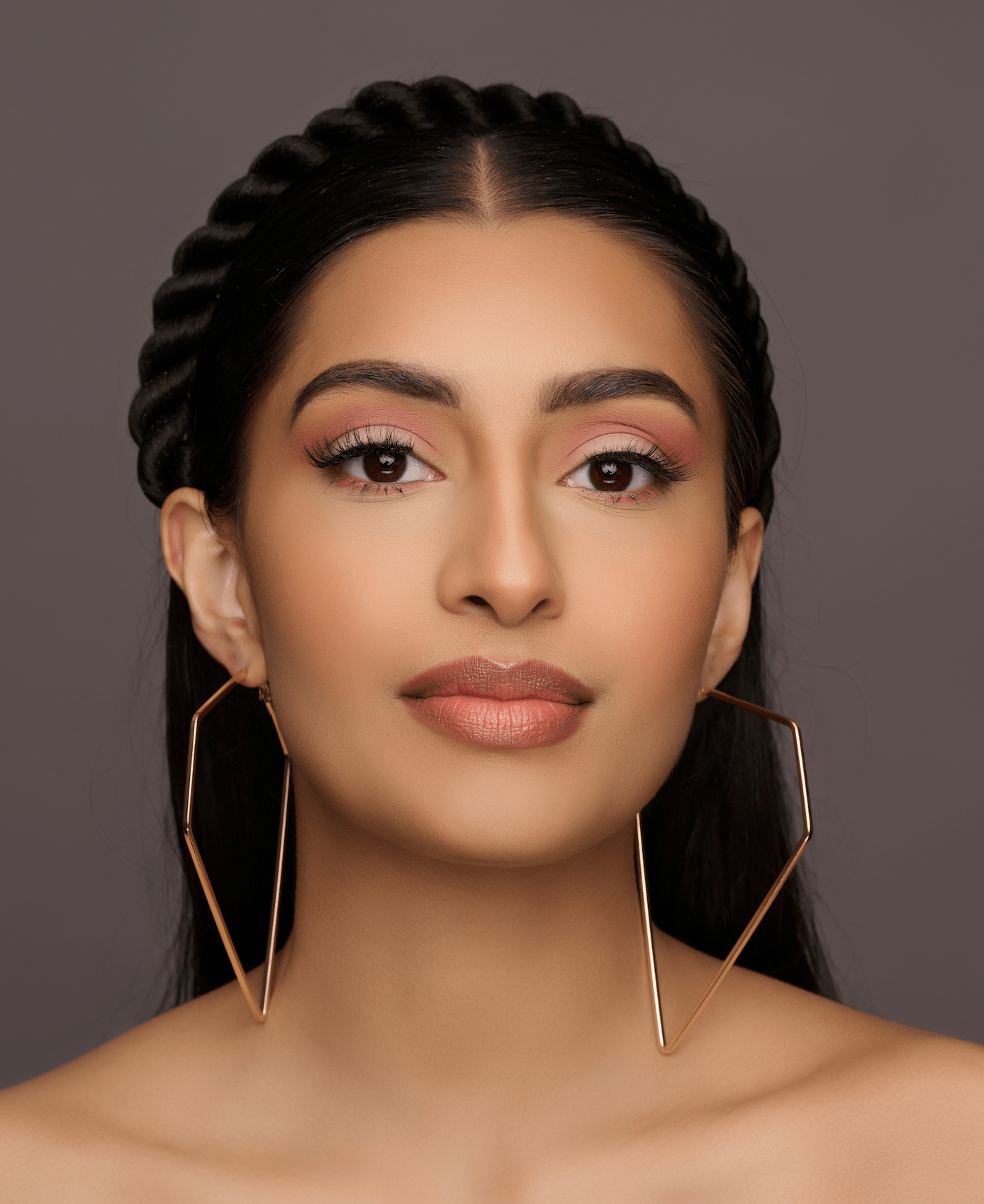 Big Irregular Polygon Shaped Statement Hoop Earrings - Fatisha Boutique