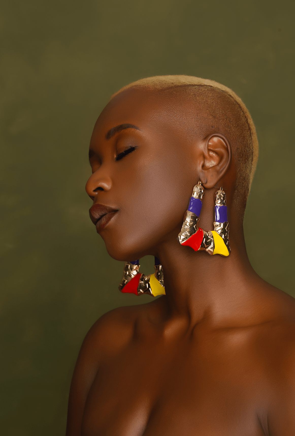 Big Multicolour Funky Punk Pop Trendy Statement Alloy Dangle Earrings - Fatisha Boutique