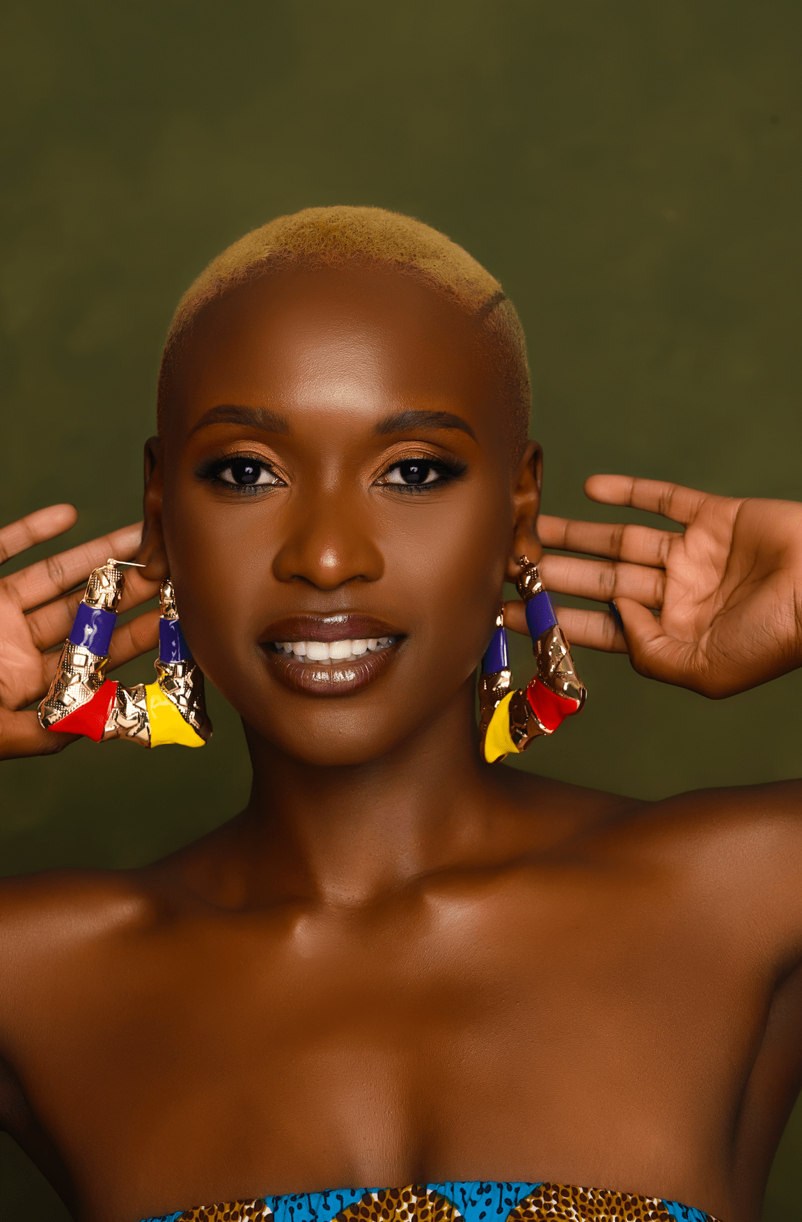Big Multicolour Funky Punk Pop Trendy Statement Alloy Dangle Earrings - Fatisha Boutique