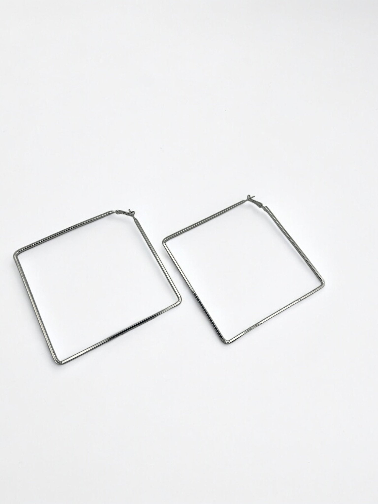 Big Oversized Square Statement Hoop Earrings - Fatisha Boutique