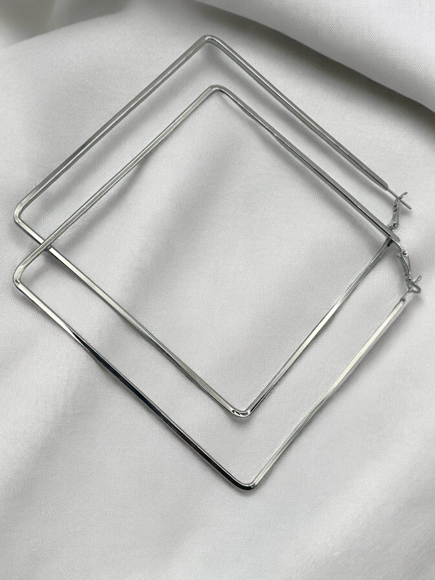 Big Oversized Square Statement Hoop Earrings - Fatisha Boutique