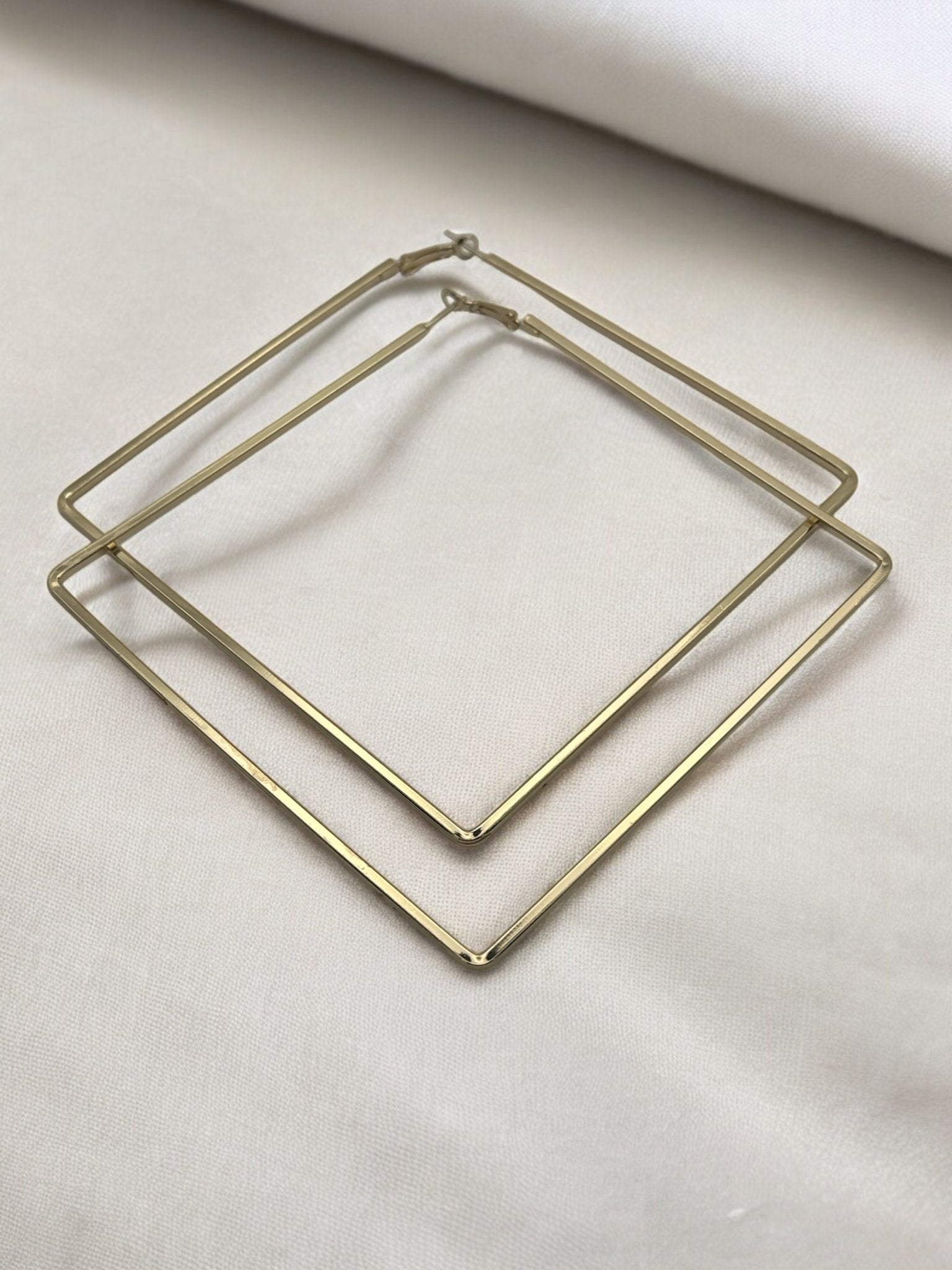 Big Oversized Square Statement Hoop Earrings - Fatisha Boutique
