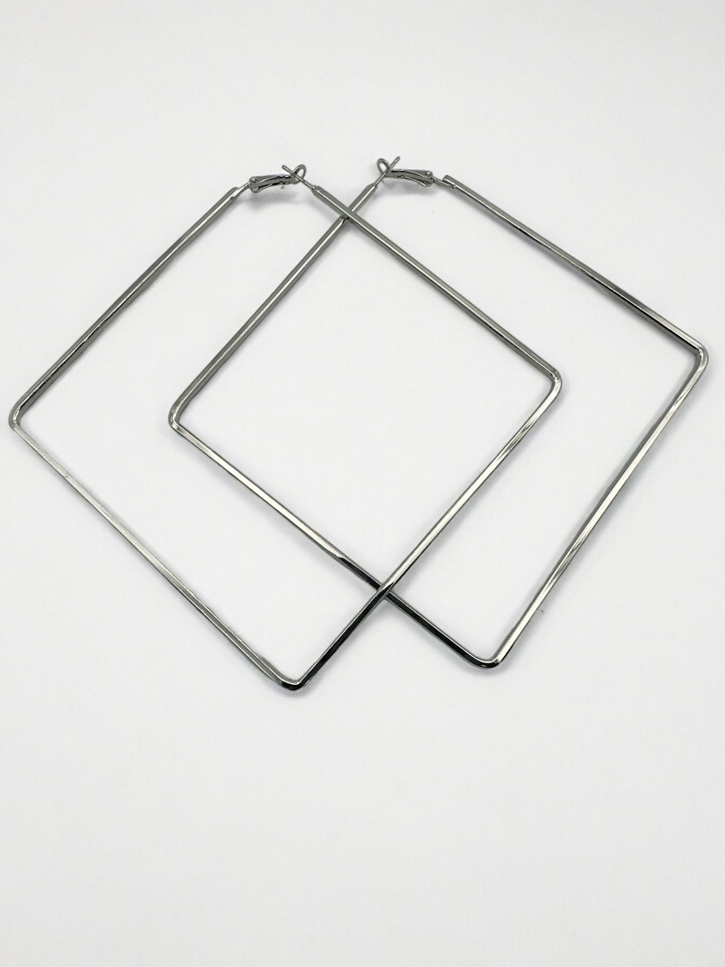 Big Oversized Square Statement Hoop Earrings - Fatisha Boutique