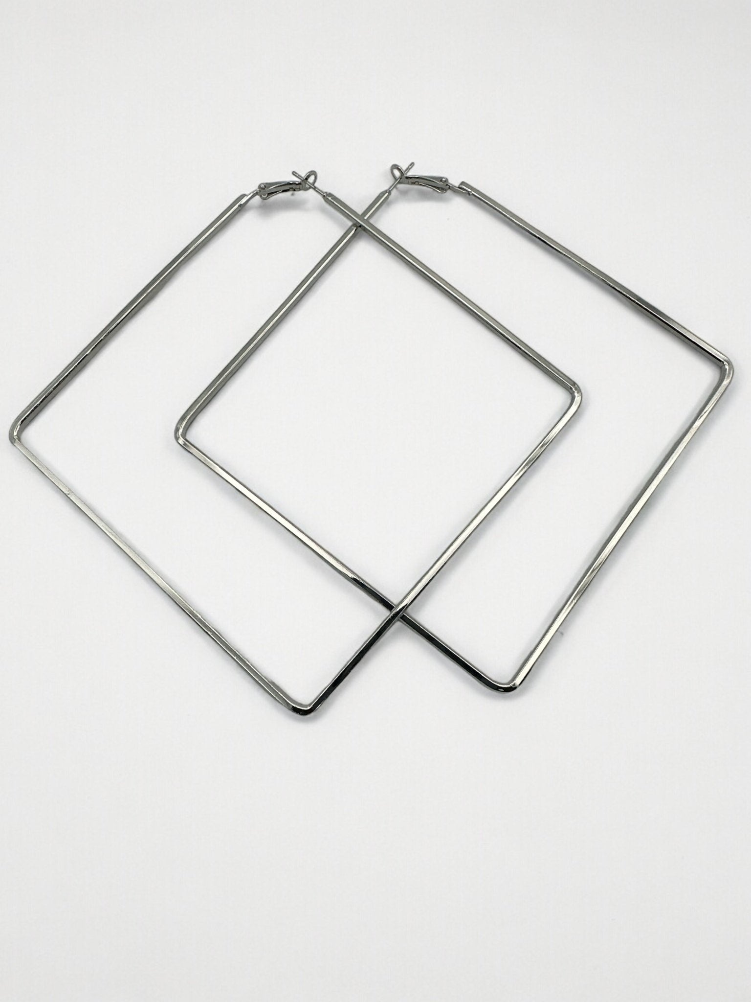 Big Oversized Square Statement Hoop Earrings - Fatisha Boutique
