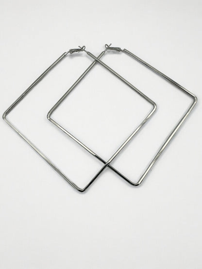 Big Oversized Square Statement Hoop Earrings - Fatisha Boutique