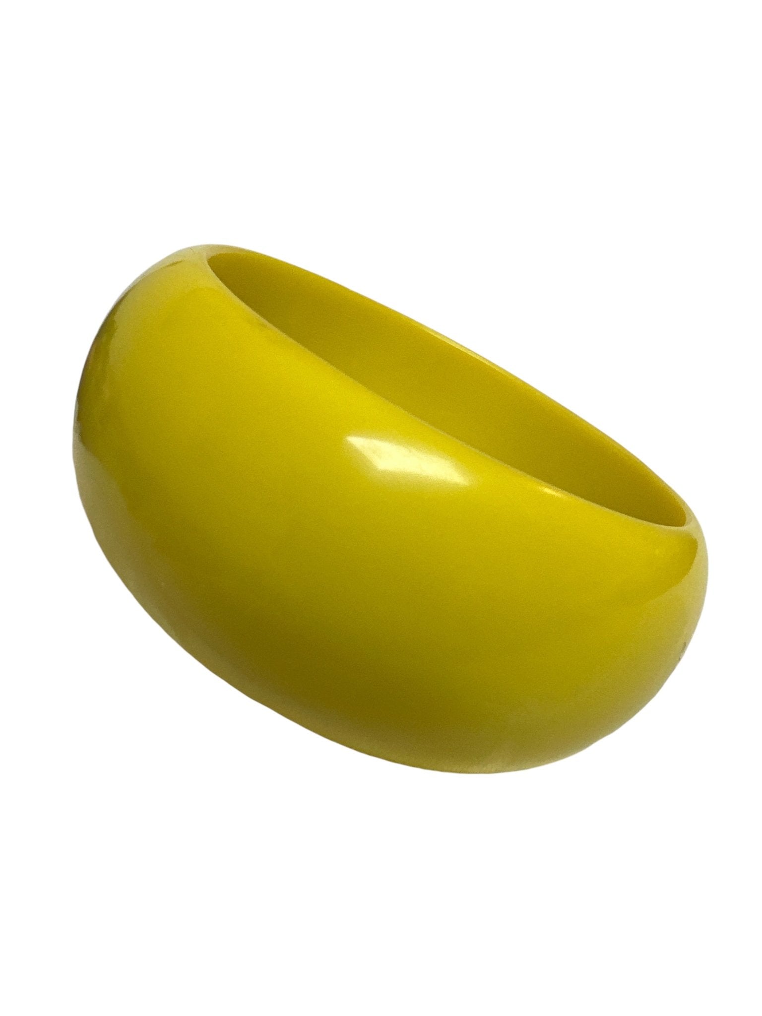 Big Yellow Resin Statement Bangles | Chunky Bold Jewellery | Retro Fashion - Fatisha Boutique