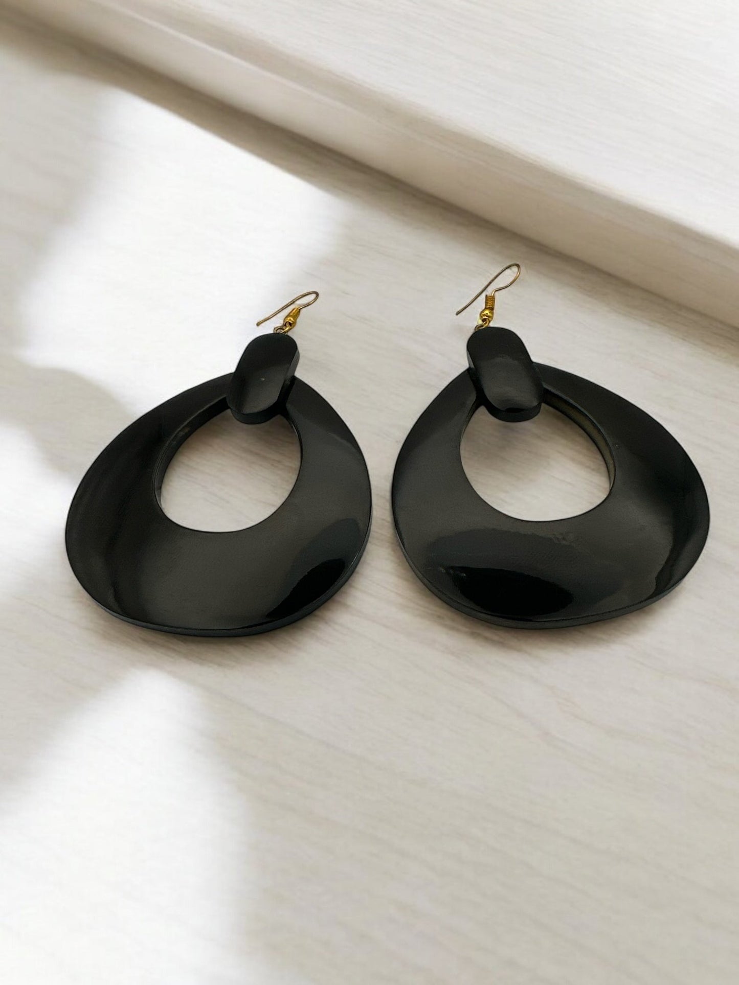 Black Buffalo Earrings | Handmade Jewellery | Boho Western Earrings | Rustic Buffalo Design | Unique Gift Idea - Fatisha Boutique