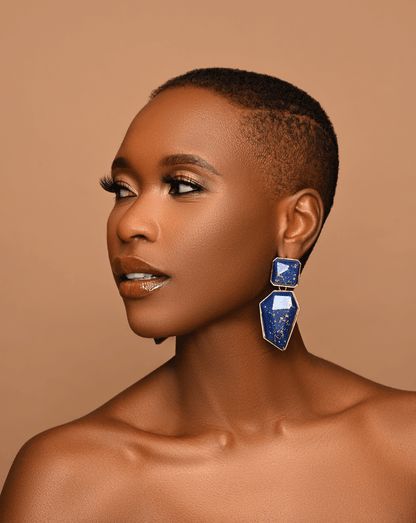Bohemia Geometric Shaped Acetate Statement Dangle Earrings - Fatisha Boutique