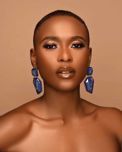 Bohemia Geometric Shaped Acetate Statement Dangle Earrings - Fatisha Boutique