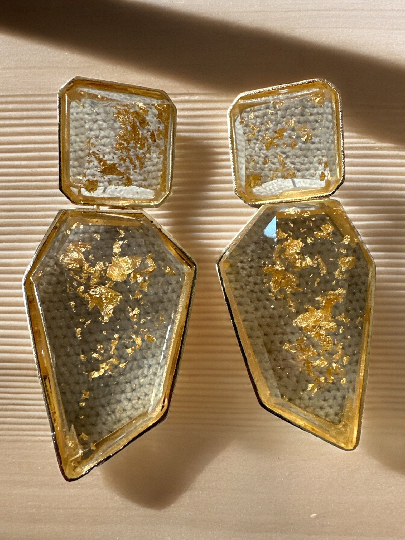 Bohemia Geometric Shaped Acetate Statement Dangle Earrings - Fatisha Boutique