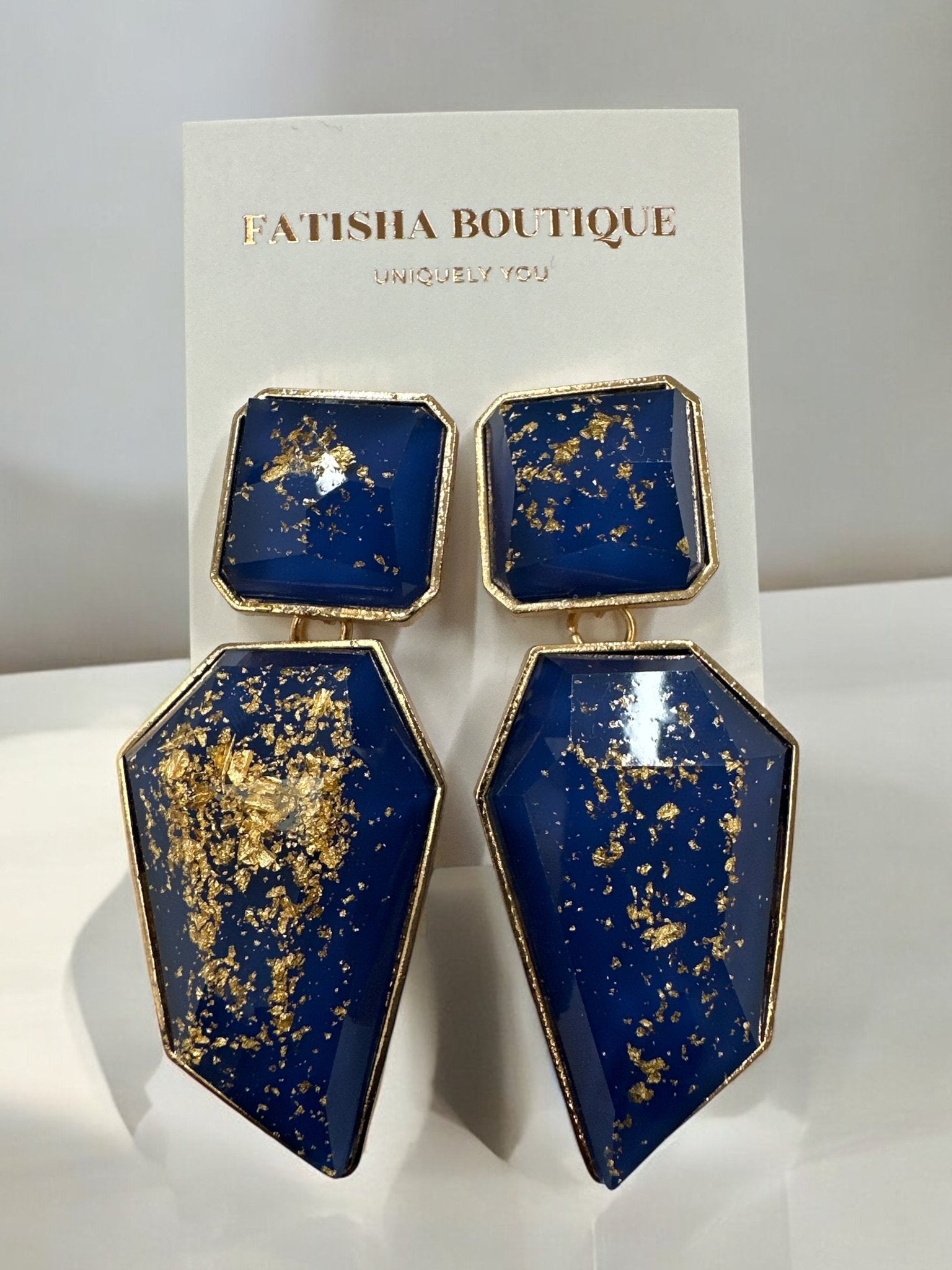 Bohemia Geometric Shaped Acetate Statement Dangle Earrings - Fatisha Boutique