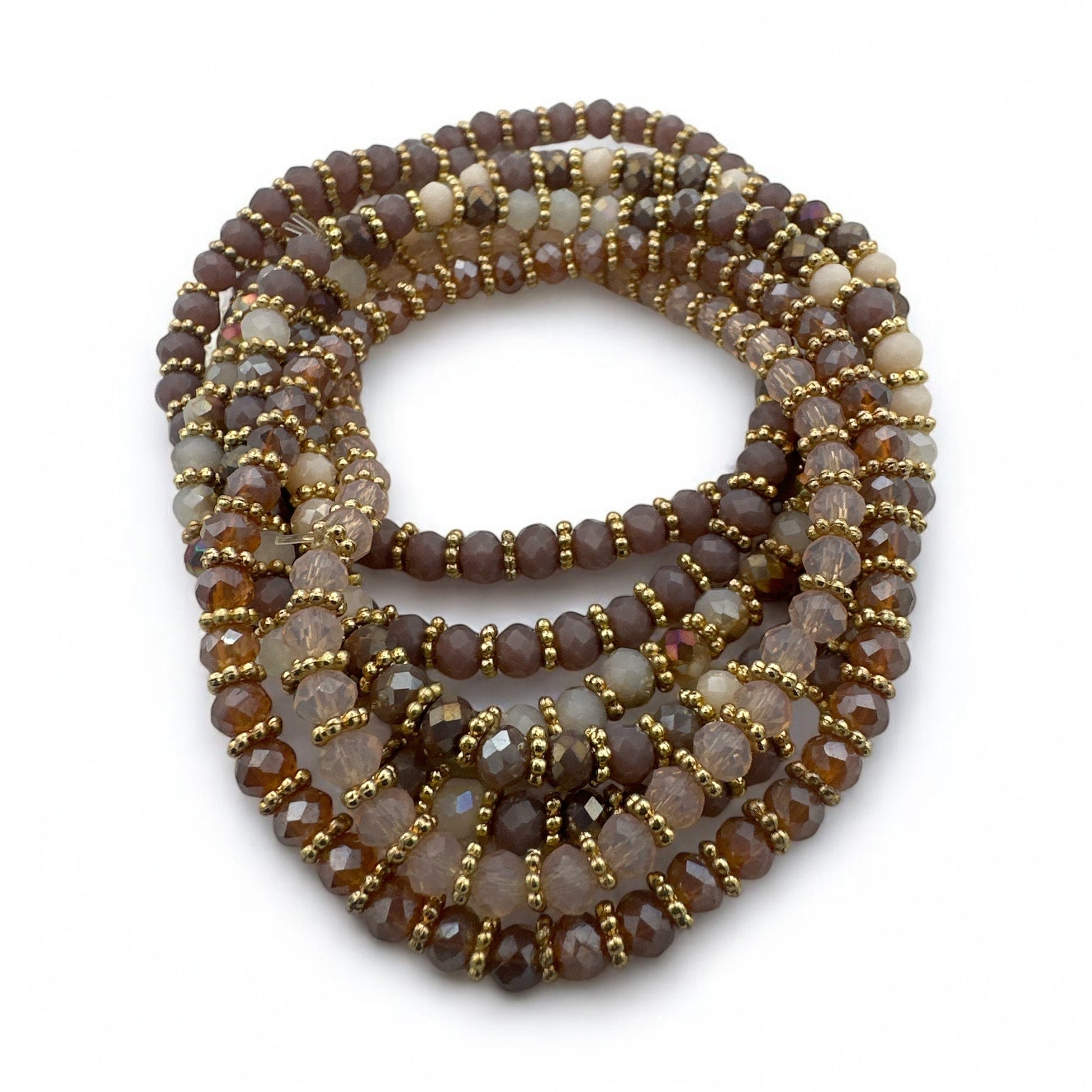 Bohemian 7 - Piece Crystal Beaded Bangles Bracelet Set - Fatisha Boutique