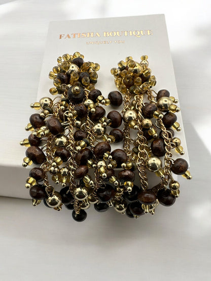 Bohemian Beaded Tassel Earrings - Fatisha Boutique