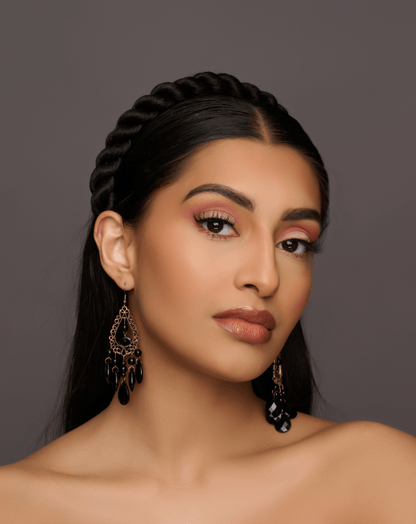 Bohemian Black Beaded Retro Tassel Dangle Earrings - Fatisha Boutique