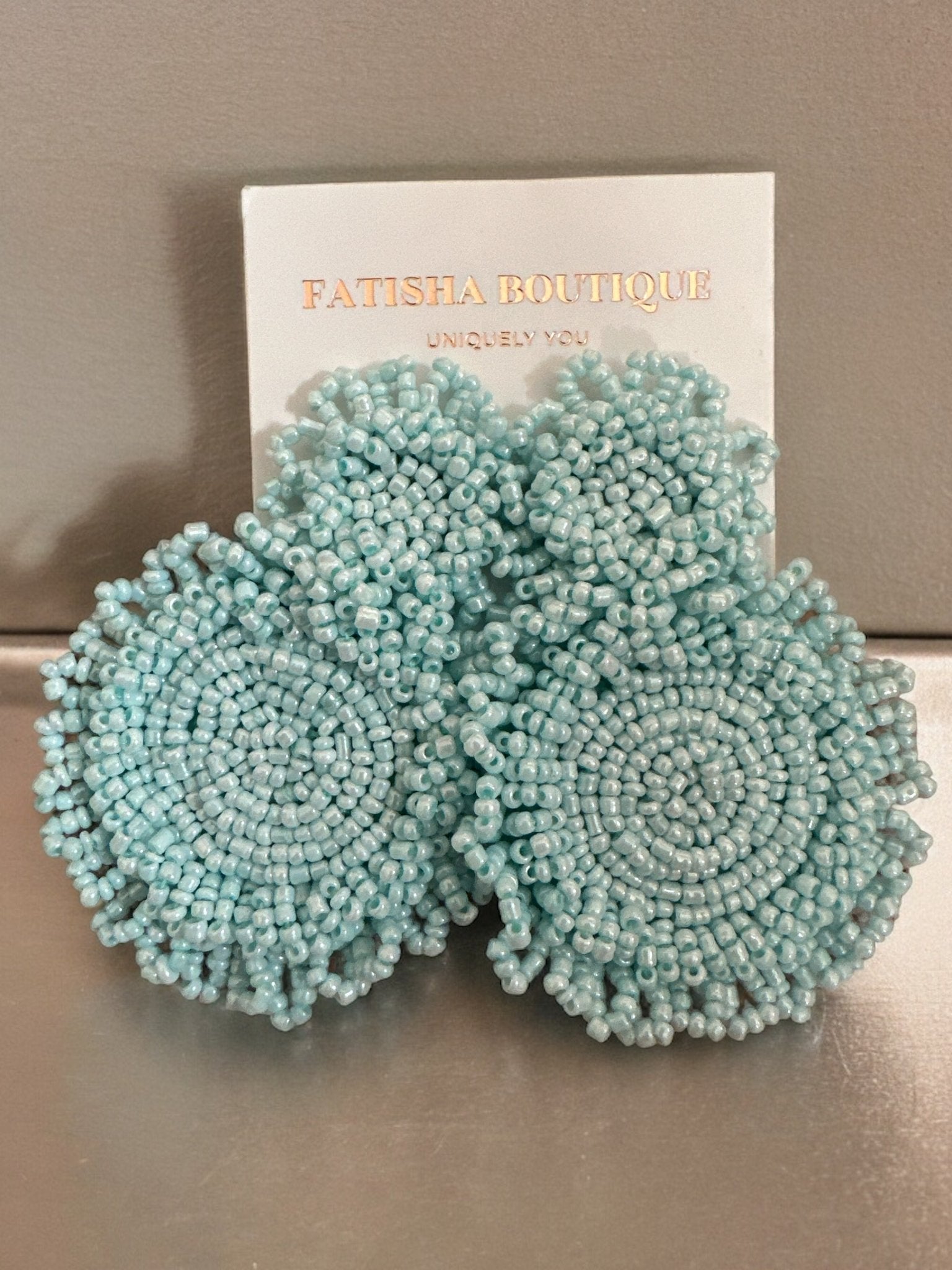 Bohemian Colourful Beaded Statement Dangle Stud Earrings - Fatisha Boutique