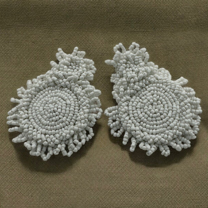 Bohemian Colourful Beaded Statement Dangle Stud Earrings - Fatisha Boutique