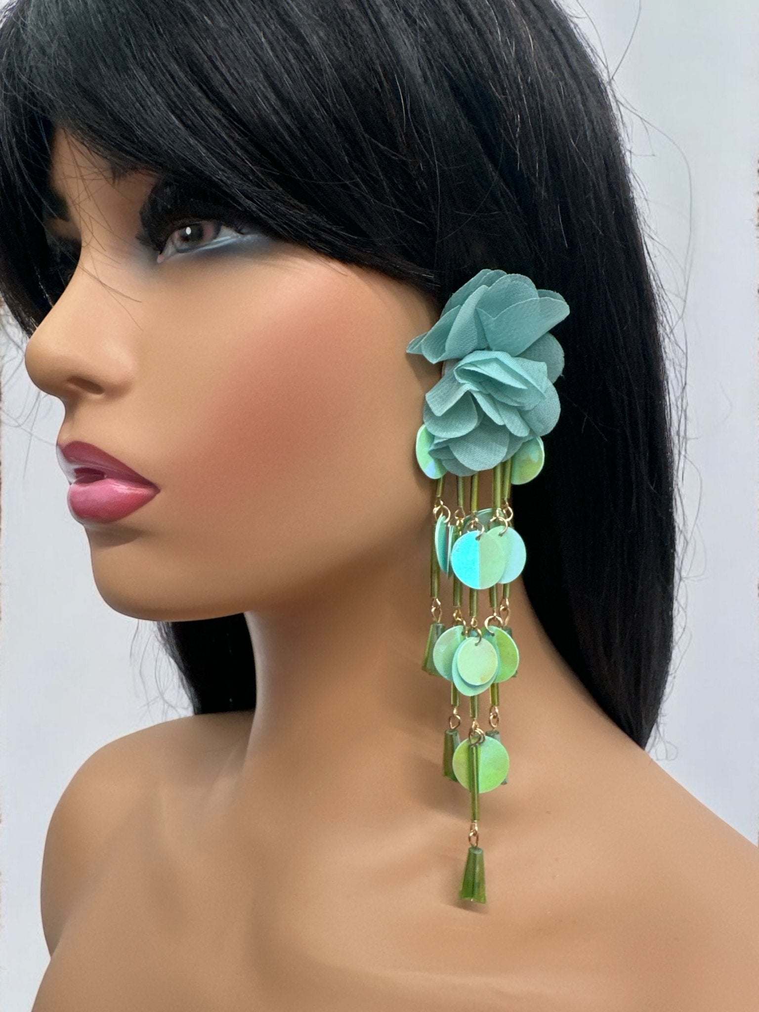 Bohemian Floral Tassel Statement Earrings - Fatisha Boutique