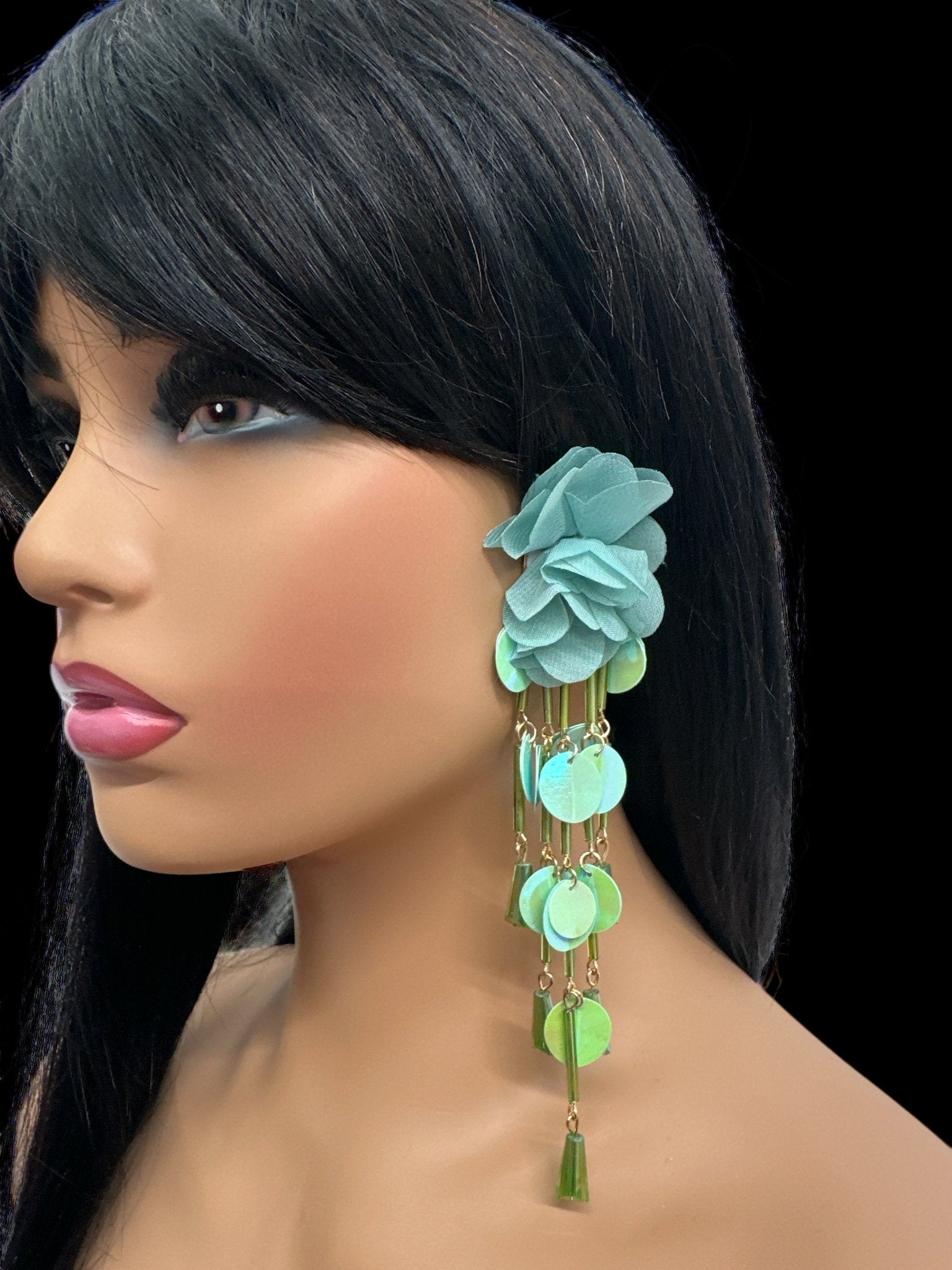 Bohemian Floral Tassel Statement Earrings - Fatisha Boutique
