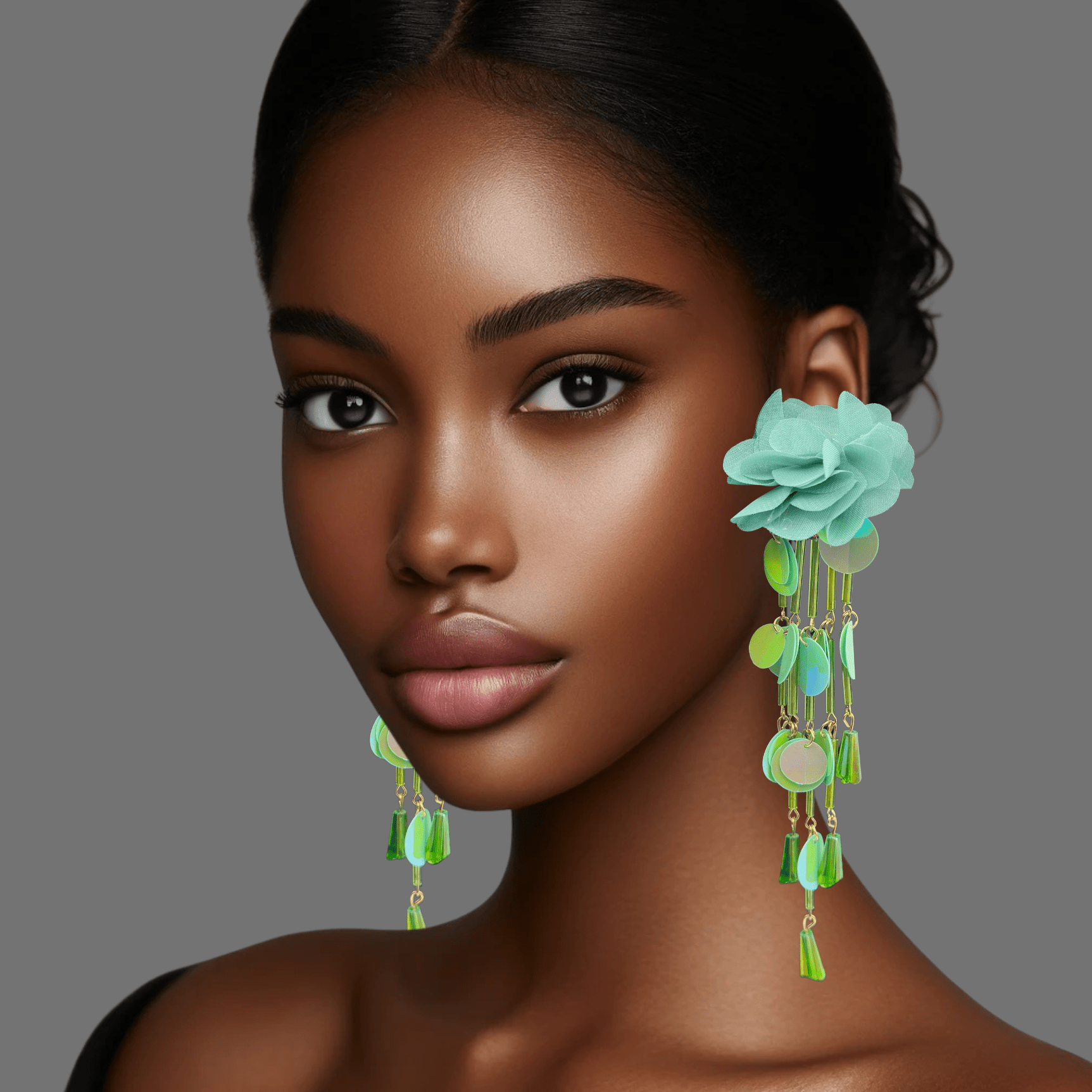 Bohemian Floral Tassel Statement Earrings - Fatisha Boutique