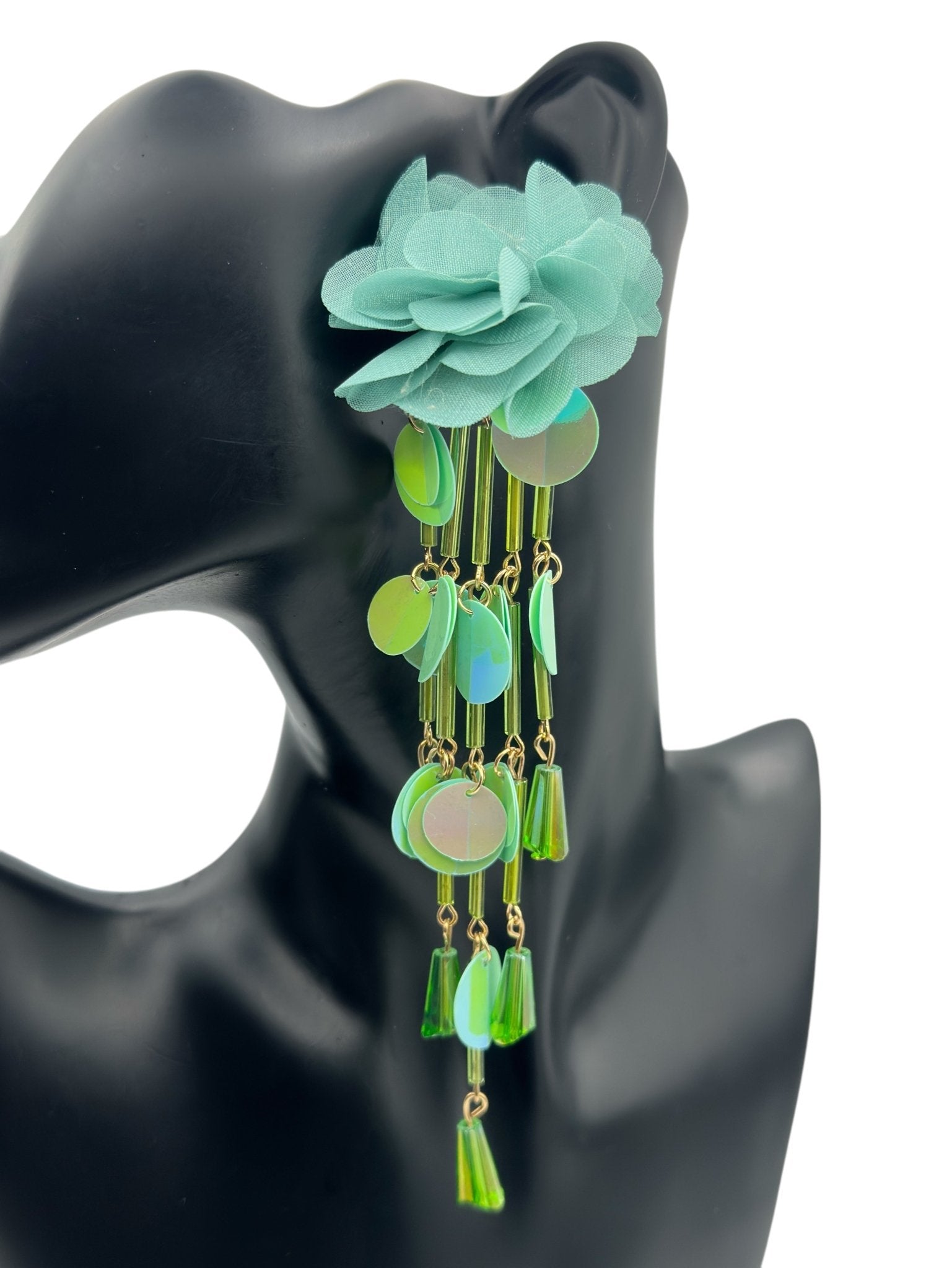Bohemian Floral Tassel Statement Earrings - Fatisha Boutique