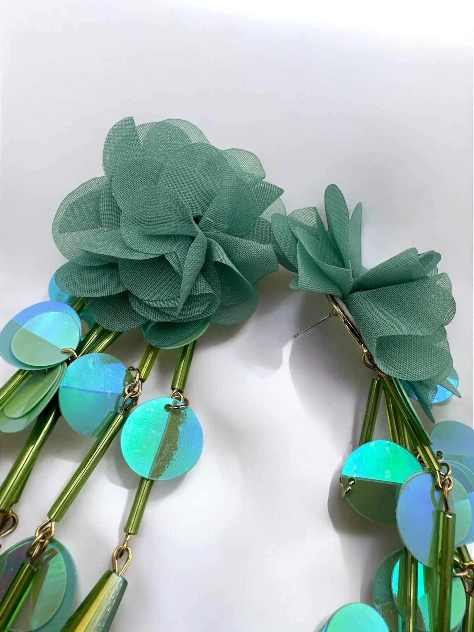 Bohemian Floral Tassel Statement Earrings - Fatisha Boutique