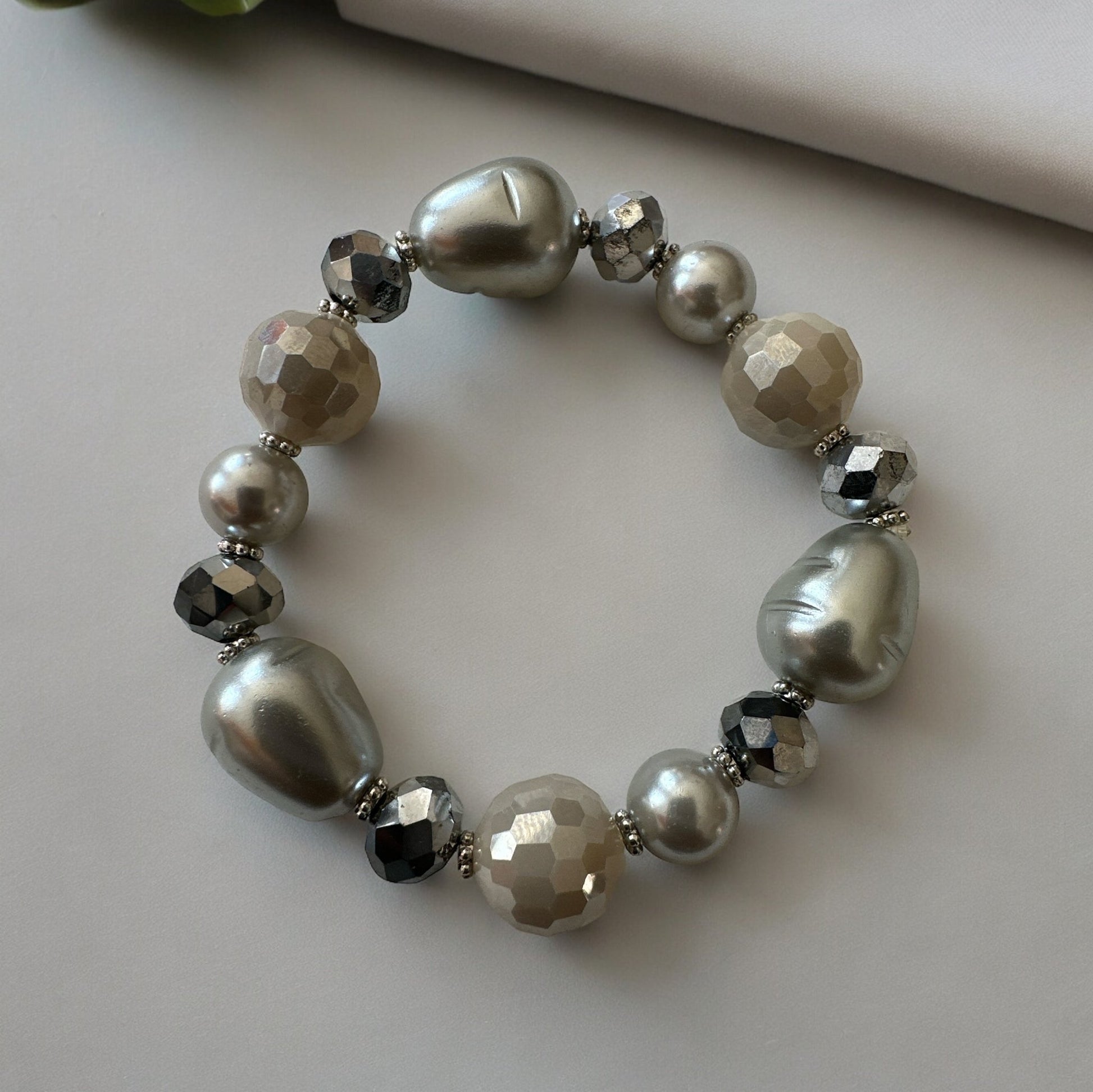 Bohemian Mixed Glass Beads Elasticity Bangle Bracelets - Fatisha Boutique