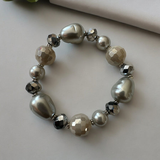 Bohemian Mixed Glass Beads Elasticity Bangle Bracelets - Fatisha Boutique