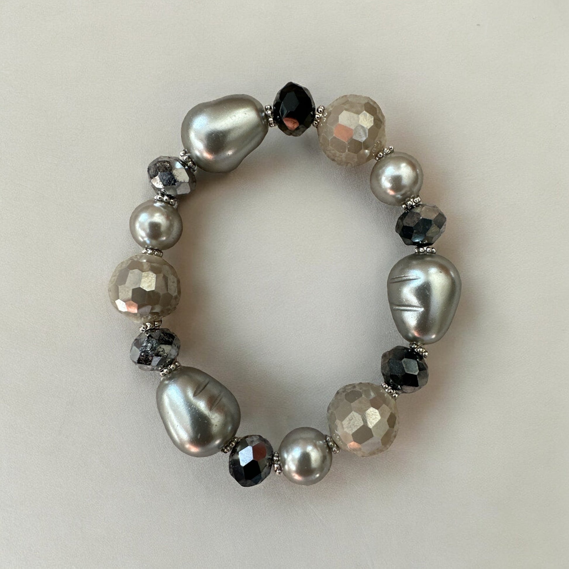 Bohemian Mixed Glass Beads Elasticity Bangle Bracelets - Fatisha Boutique