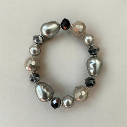 Bohemian Mixed Glass Beads Elasticity Bangle Bracelets - Fatisha Boutique