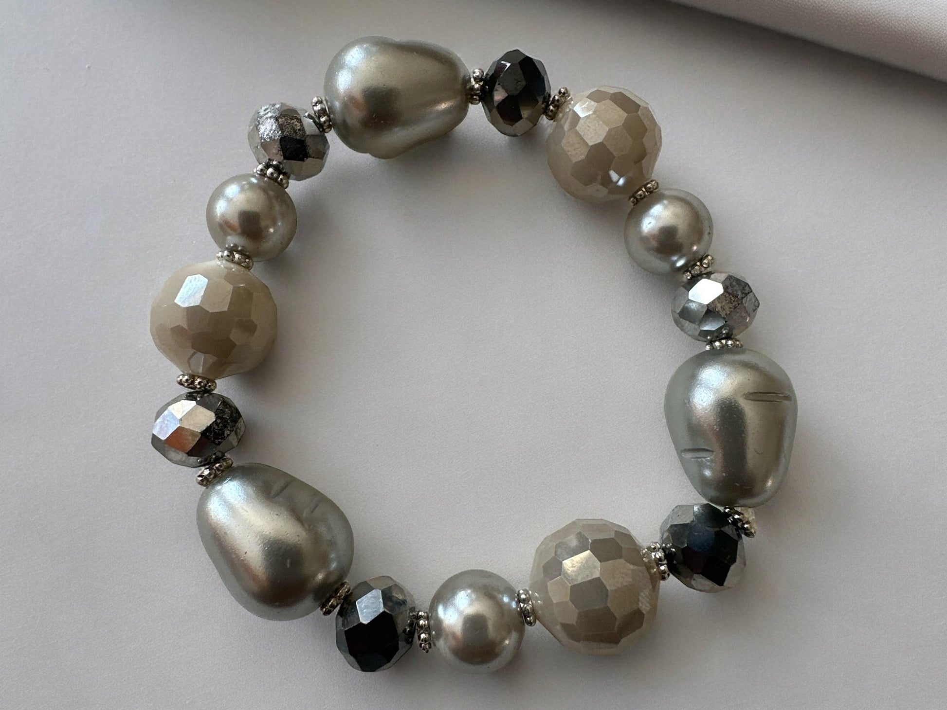 Bohemian Mixed Glass Beads Elasticity Bangle Bracelets - Fatisha Boutique