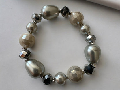 Bohemian Mixed Glass Beads Elasticity Bangle Bracelets - Fatisha Boutique