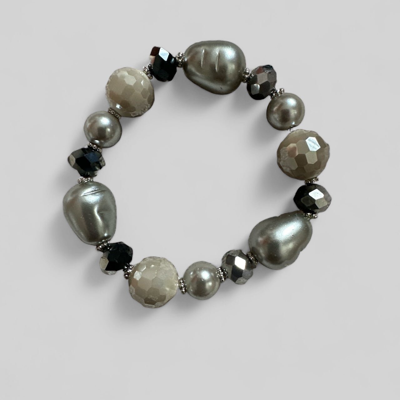 Bohemian Mixed Glass Beads Elasticity Bangle Bracelets - Fatisha Boutique