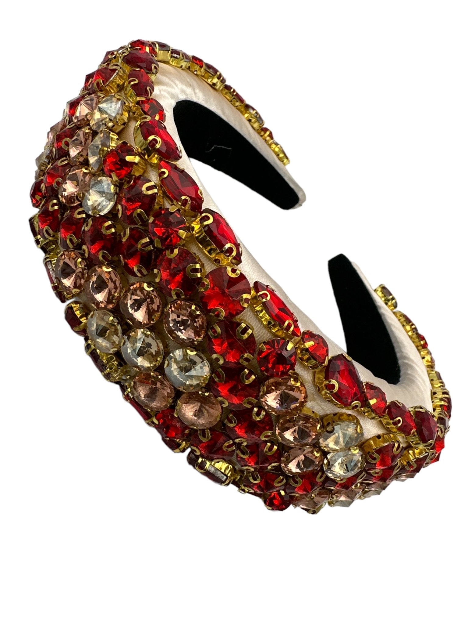 Bohemian Multicolour Diamante Rhinestone Baroque Padded Headband Hair Jewellery - Fatisha Boutique