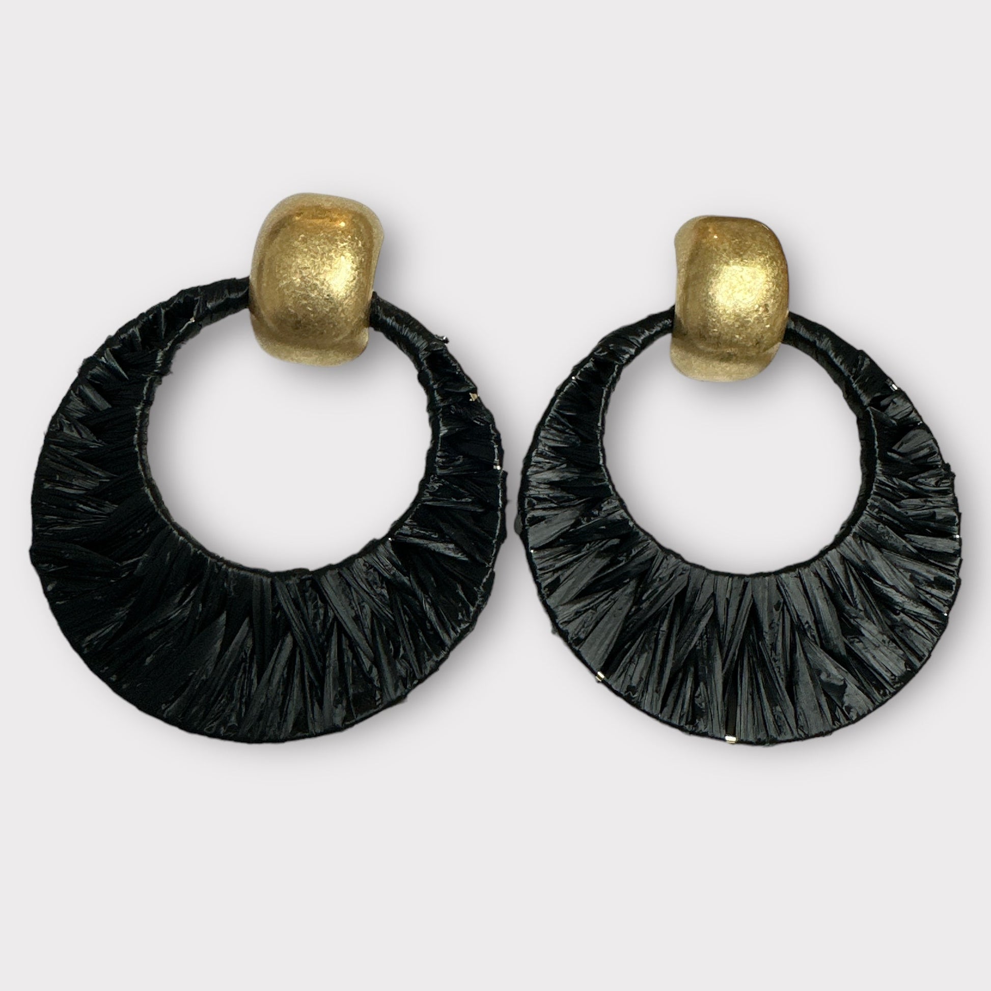 Bohemian Raffia Statement Ethnic Drop Earrings - Fatisha Boutique
