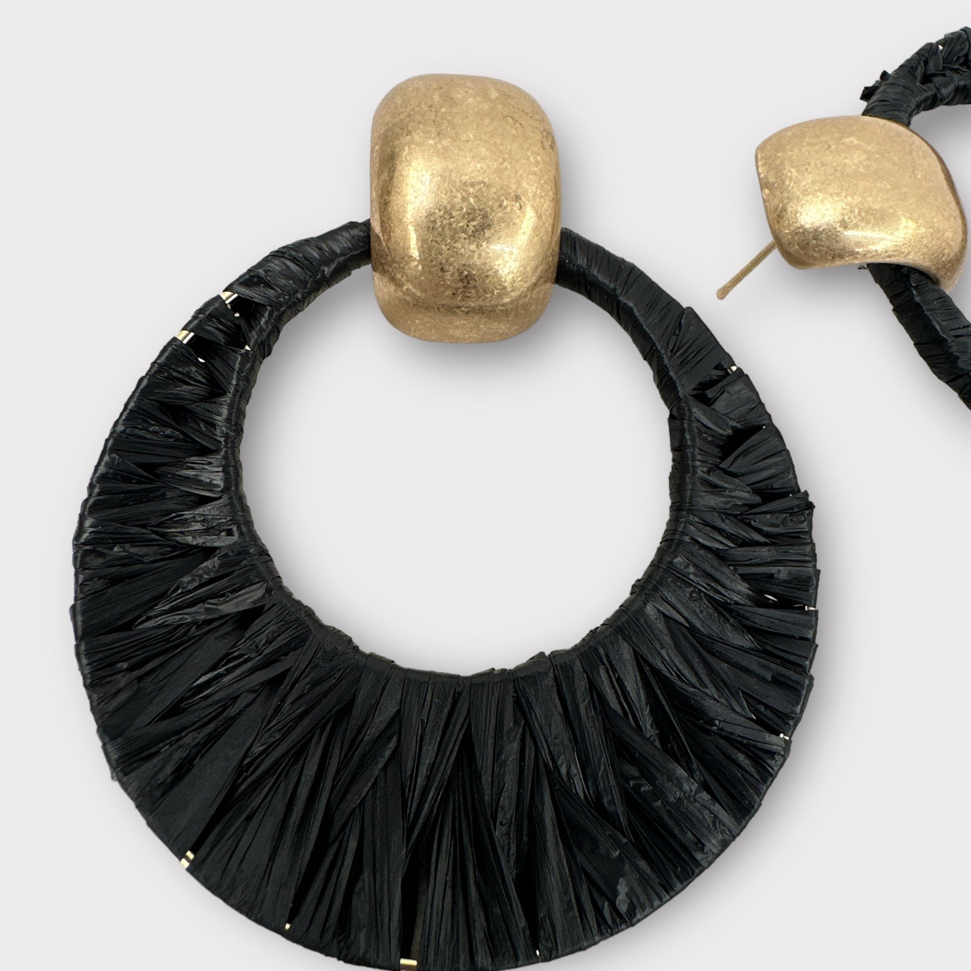 Bohemian Raffia Statement Ethnic Drop Earrings - Fatisha Boutique