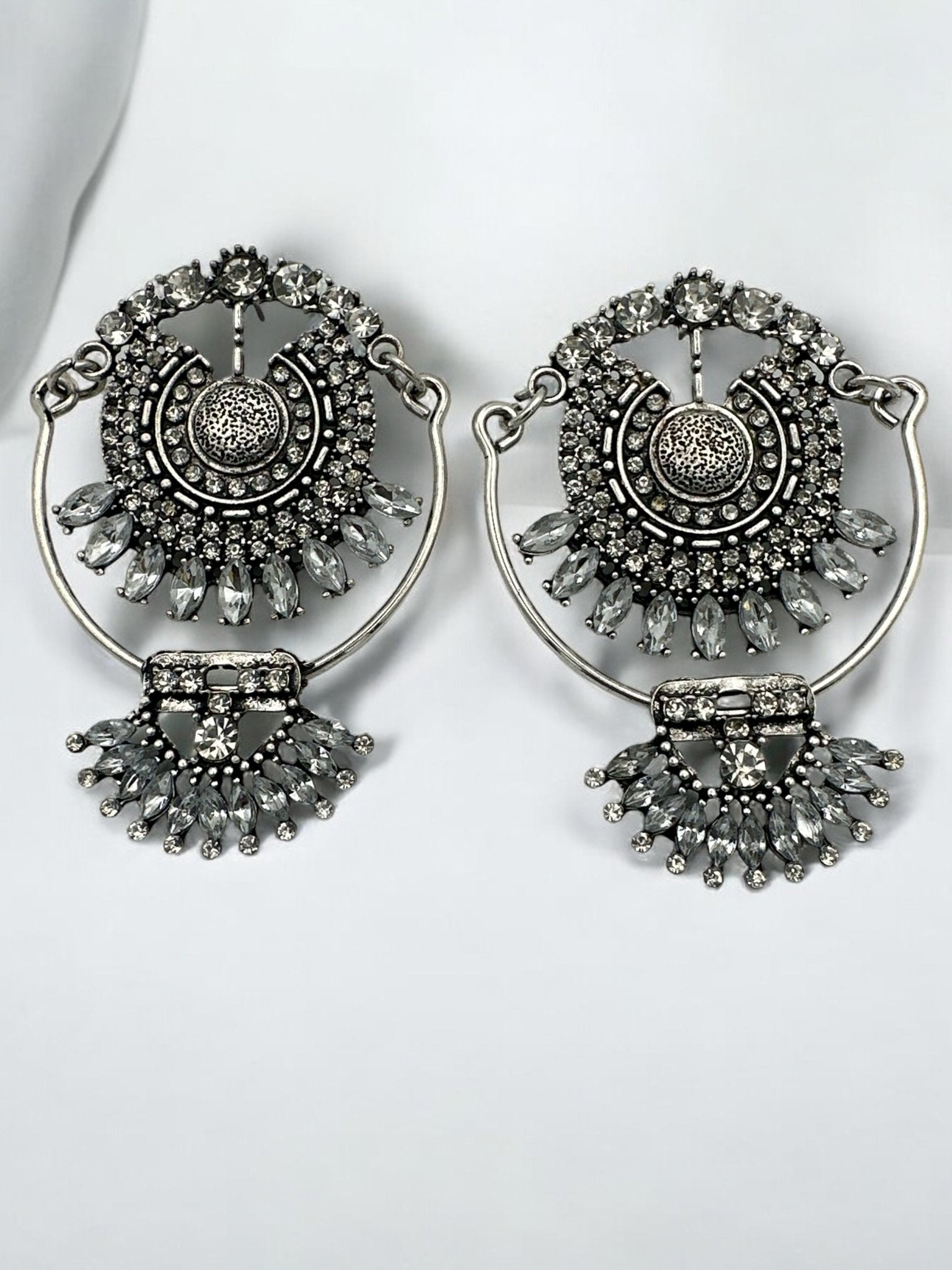 Bohemian Rhinestone Crystal Vintage Statement Dangle Drop Earrings - Fatisha Boutique