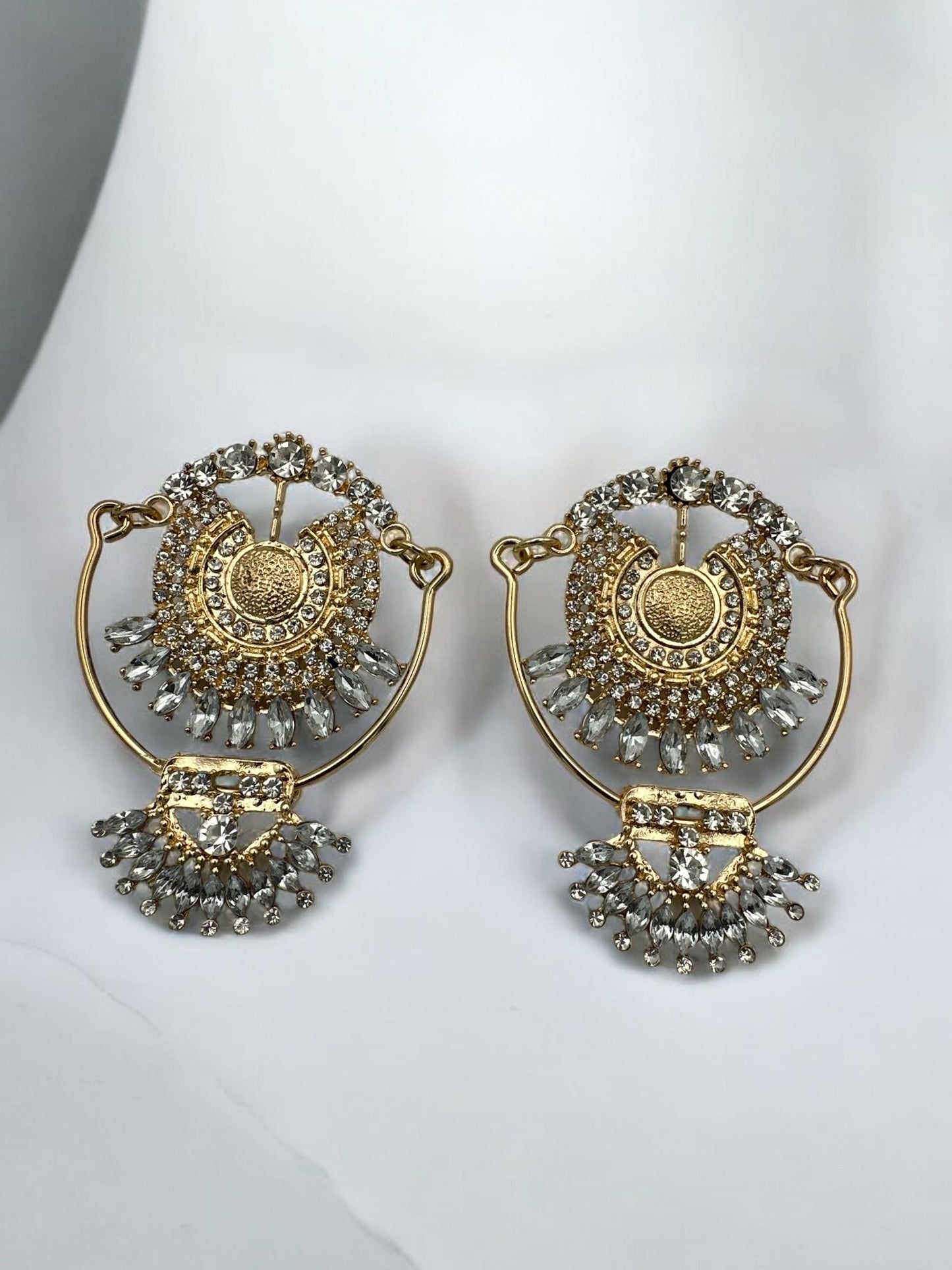 Bohemian Rhinestone Crystal Vintage Statement Dangle Drop Earrings - Fatisha Boutique