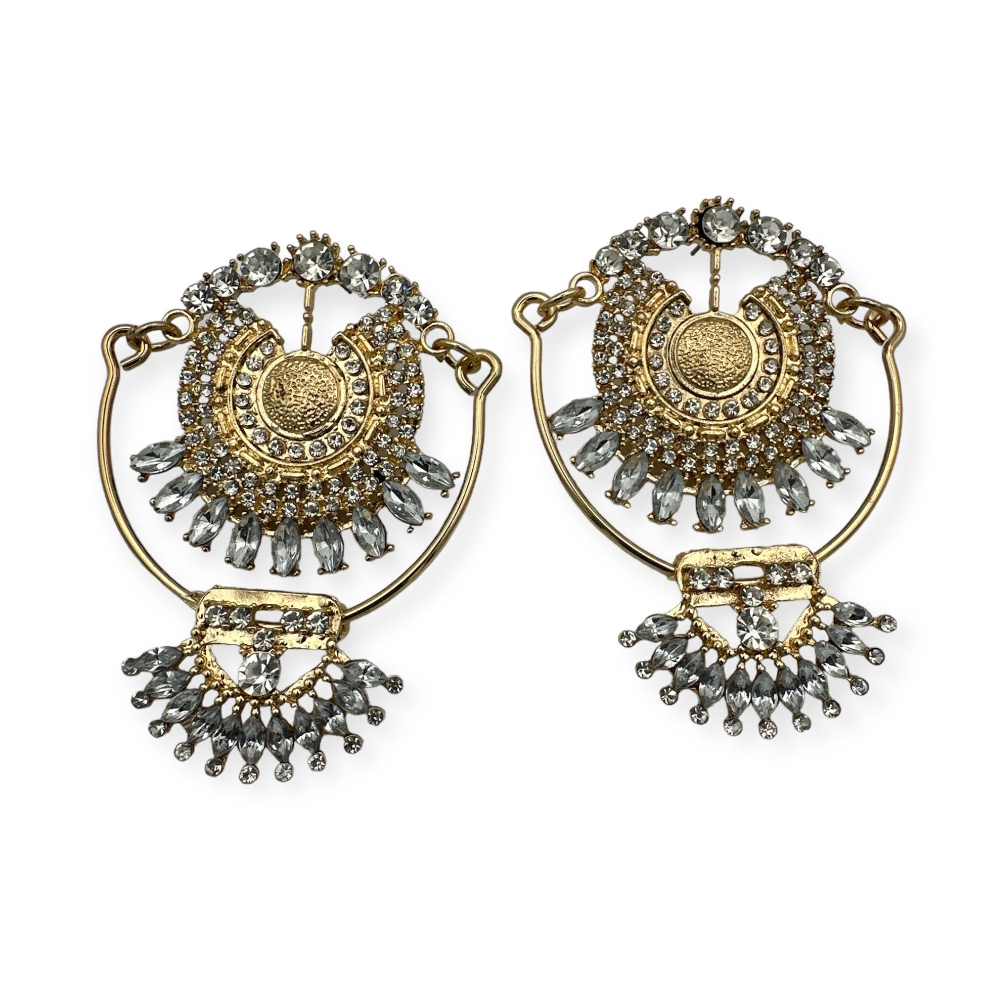 Bohemian Rhinestone Crystal Vintage Statement Dangle Drop Earrings - Fatisha Boutique