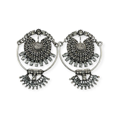 Bohemian Rhinestone Crystal Vintage Statement Dangle Drop Earrings - Fatisha Boutique