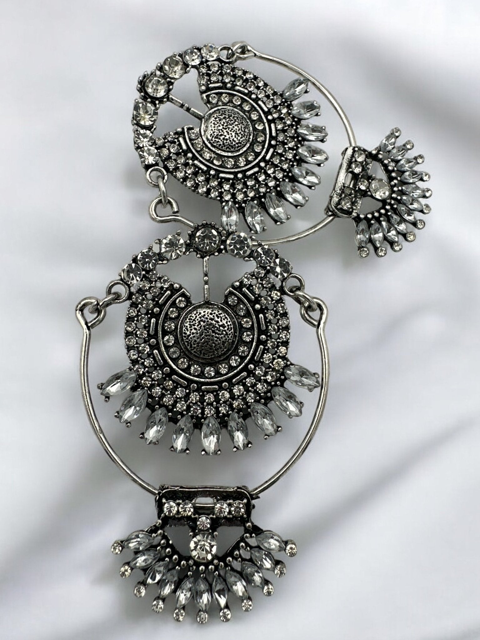 Bohemian Rhinestone Crystal Vintage Statement Dangle Drop Earrings - Fatisha Boutique