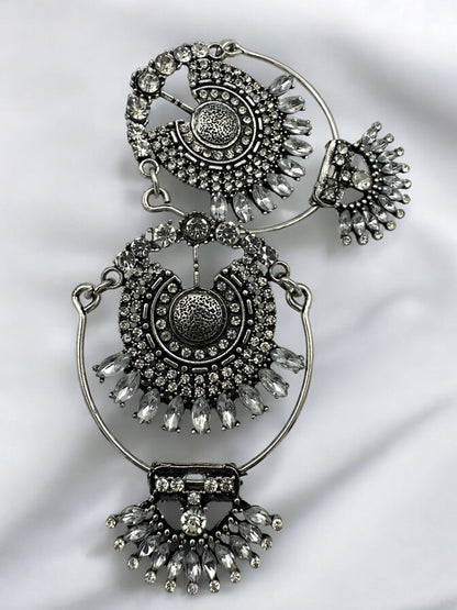 Bohemian Rhinestone Crystal Vintage Statement Dangle Drop Earrings - Fatisha Boutique