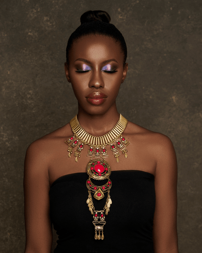 Bohemian Statement Pendant Necklace | Convertible Body Jewellery - Festival outfit jewellery - Fatisha Boutique