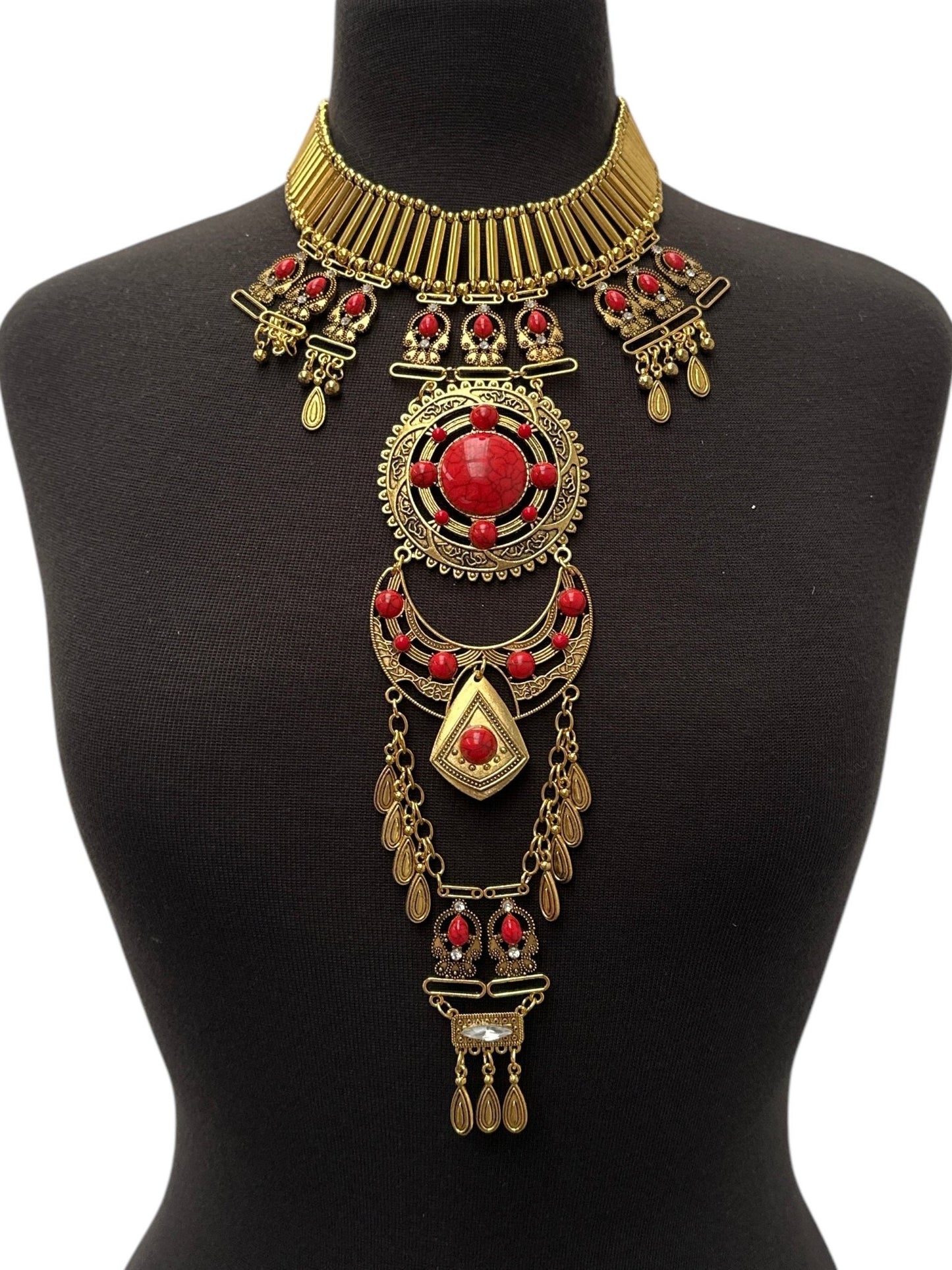 Bohemian Statement Pendant Necklace | Convertible Body Jewellery - Festival outfit jewellery - Fatisha Boutique