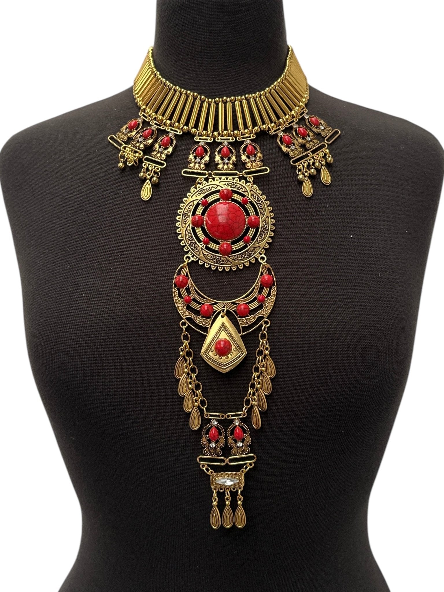 Bohemian Statement Pendant Necklace | Convertible Body Jewellery - Festival outfit jewellery - Fatisha Boutique
