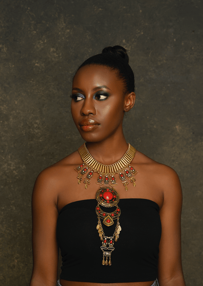 Bohemian Statement Pendant Necklace | Convertible Body Jewellery - Festival outfit jewellery - Fatisha Boutique