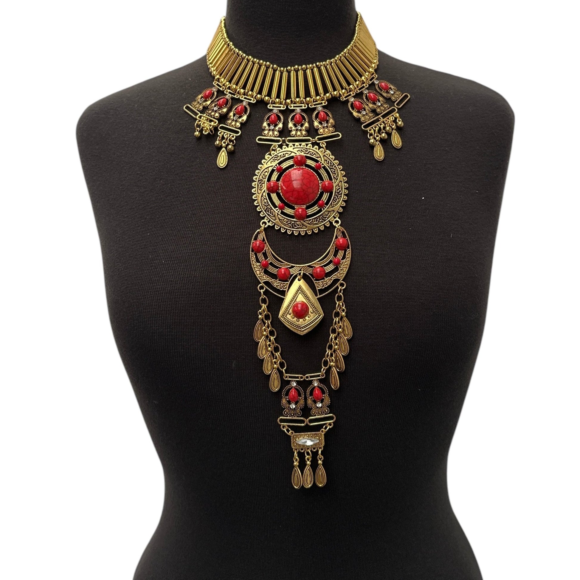 Bohemian Statement Pendant Necklace | Convertible Body Jewellery - Festival outfit jewellery - Fatisha Boutique